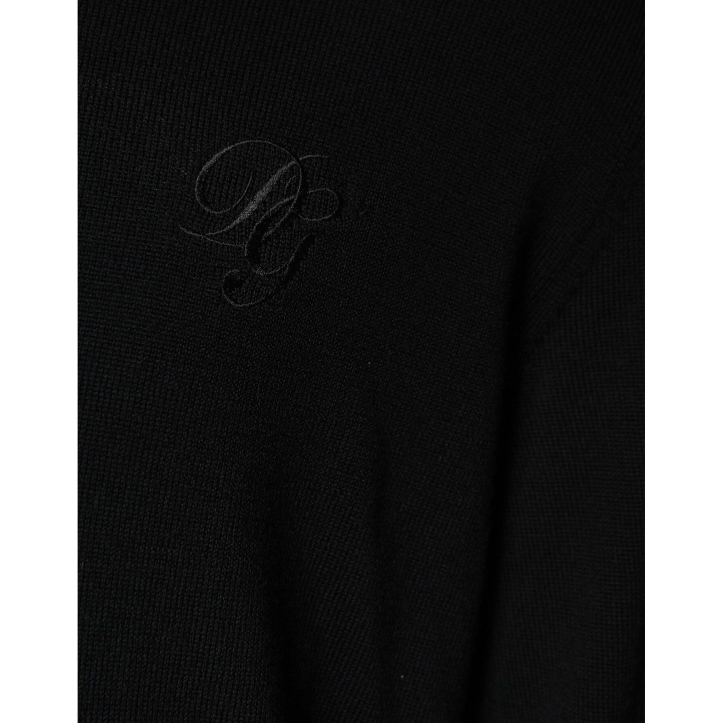 Dolce & Gabbana Black Wool Knit Crew Neck Pullover Sweater TSH86976-50