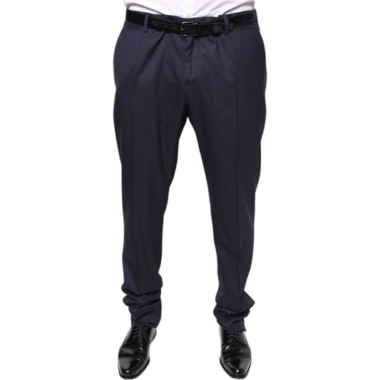Dolce & Gabbana Blue Wool Skinny Formal Dress Pants PAN75561-54