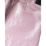 Dolce & Gabbana Glossy Pink Cotton High Waist Mini Skirt Dolce & Gabbana Thistle