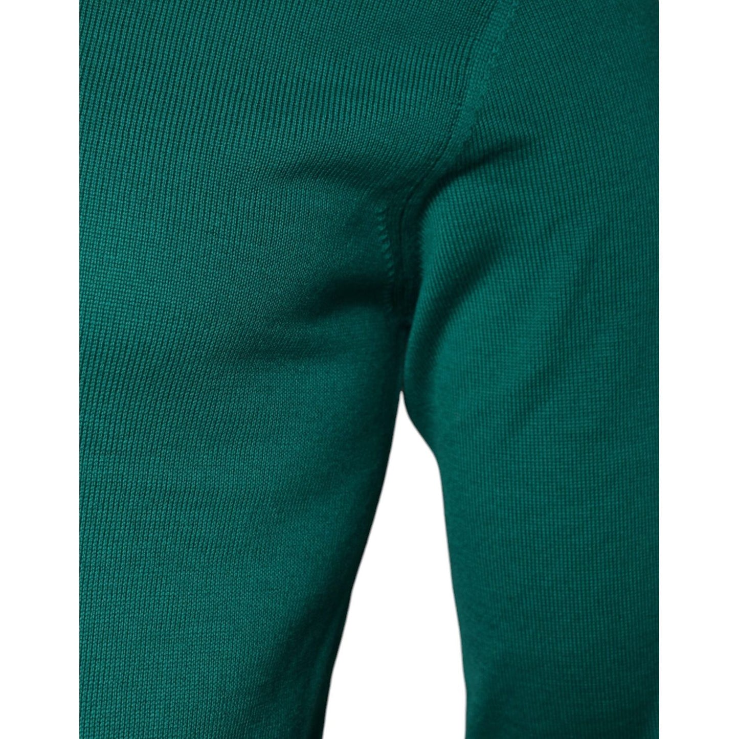 Dolce & Gabbana Green Wool Knit Crew Neck Pullover Sweater TSH86980-44