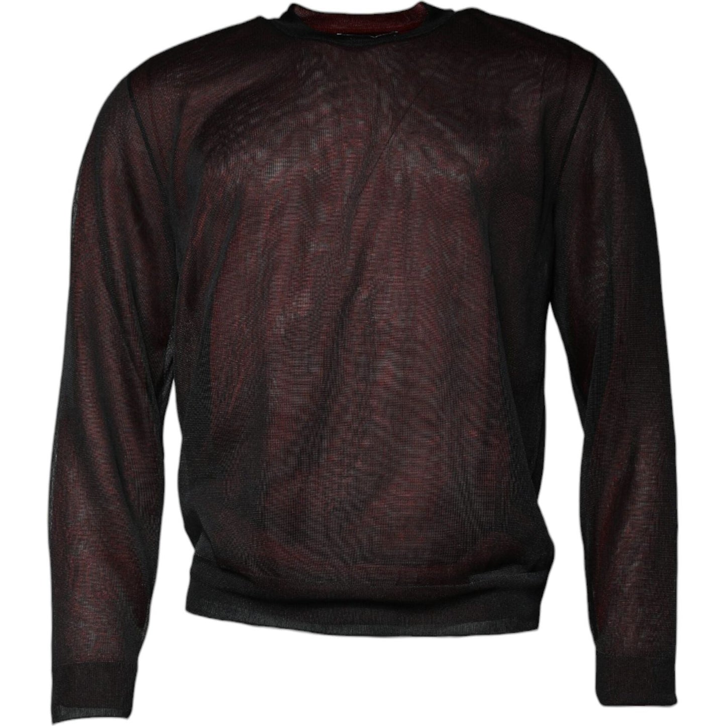 Dolce & Gabbana Maroon Polyester Crew Neck Pullover Sweater TSH86901-48