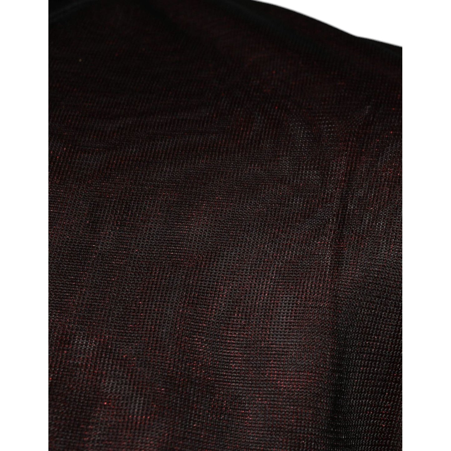 Dolce & Gabbana Maroon Polyester Crew Neck Pullover Sweater TSH86901-48