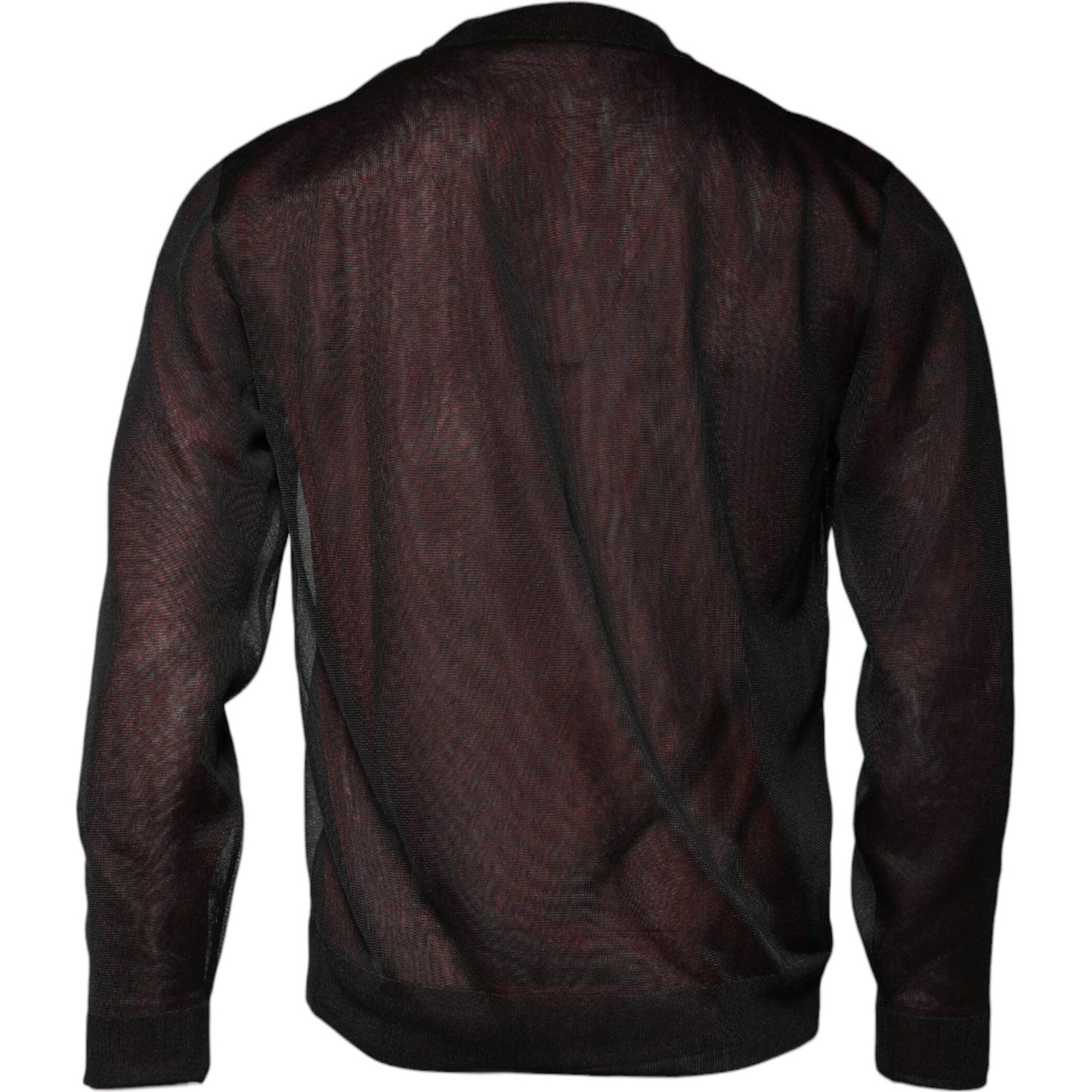 Dolce & Gabbana Maroon Polyester Crew Neck Pullover Sweater TSH86901-48