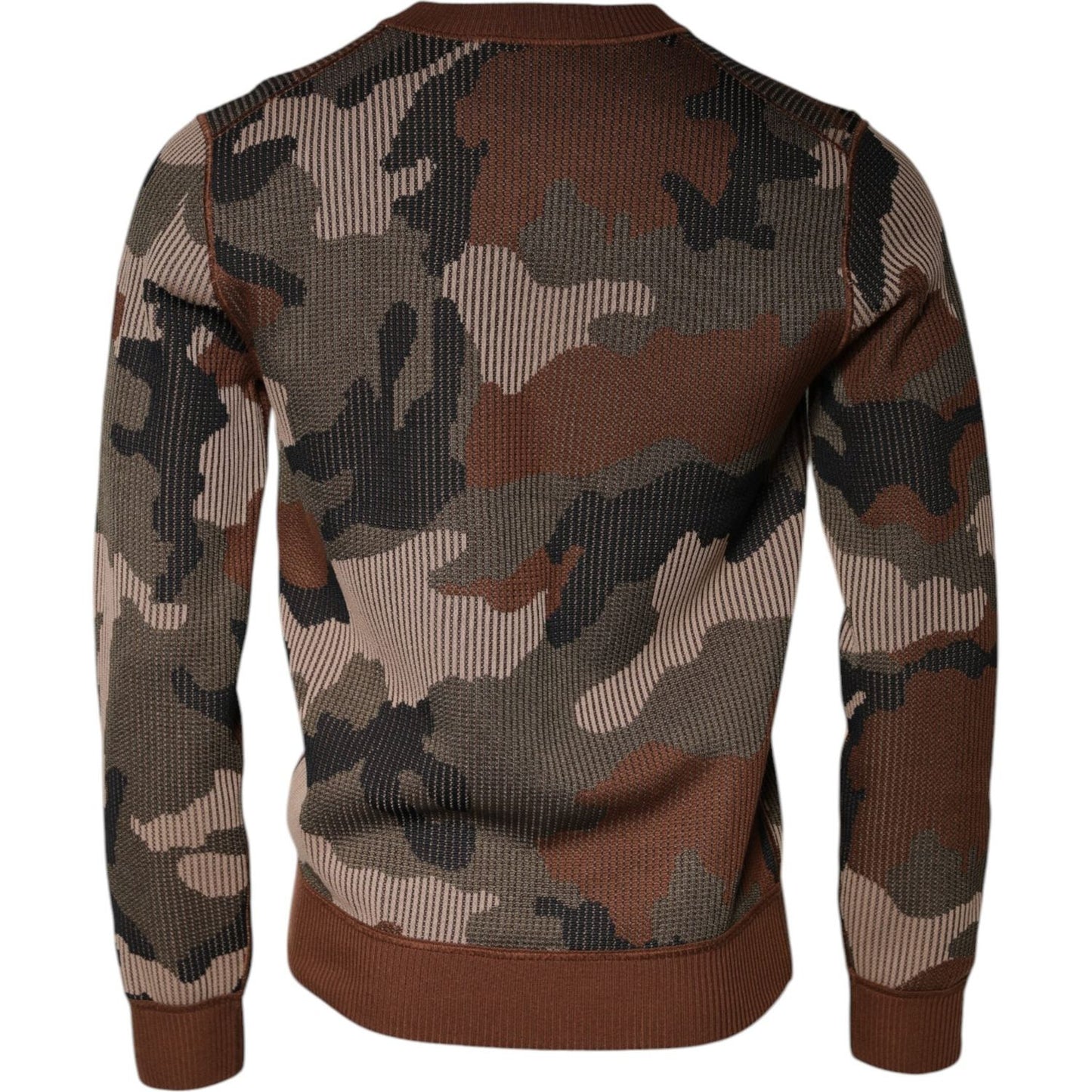 Dolce & Gabbana Multicolor Camouflage Men Pullover Sweater TSH86978-48