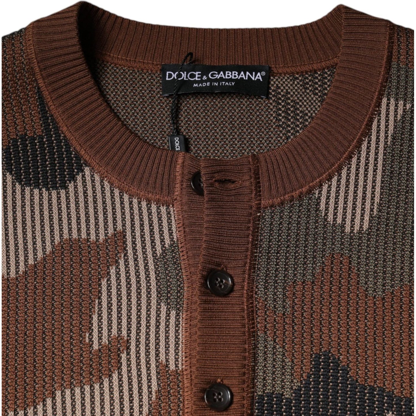 Dolce & Gabbana Multicolor Camouflage Men Pullover Sweater TSH86978-48