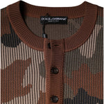 Dolce & Gabbana Multicolor Camouflage Men Pullover Sweater TSH86978-48