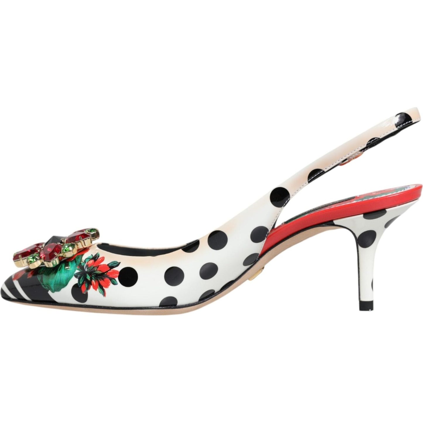 Dolce & Gabbana Multicolor Crystal Heels Slingback Shoes LA11739-37