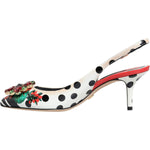 Dolce & Gabbana Multicolor Crystal Heels Slingback Shoes LA11739-37