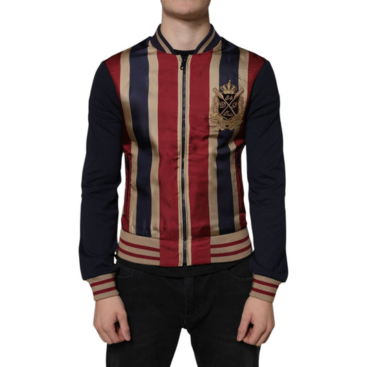 Dolce & Gabbana Multicolor #DGMillennials Full Zip Men Bomber Jacket JKT4147-46