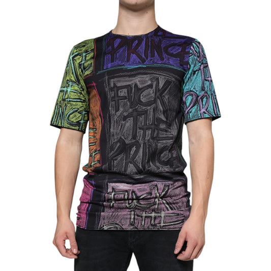 Dolce & Gabbana Multicolor Graphic Print Cotton T-shirt TSH86664-44