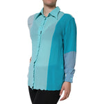 Dolce & Gabbana Multicolor Long Sleeve Button Blouse Top c-46