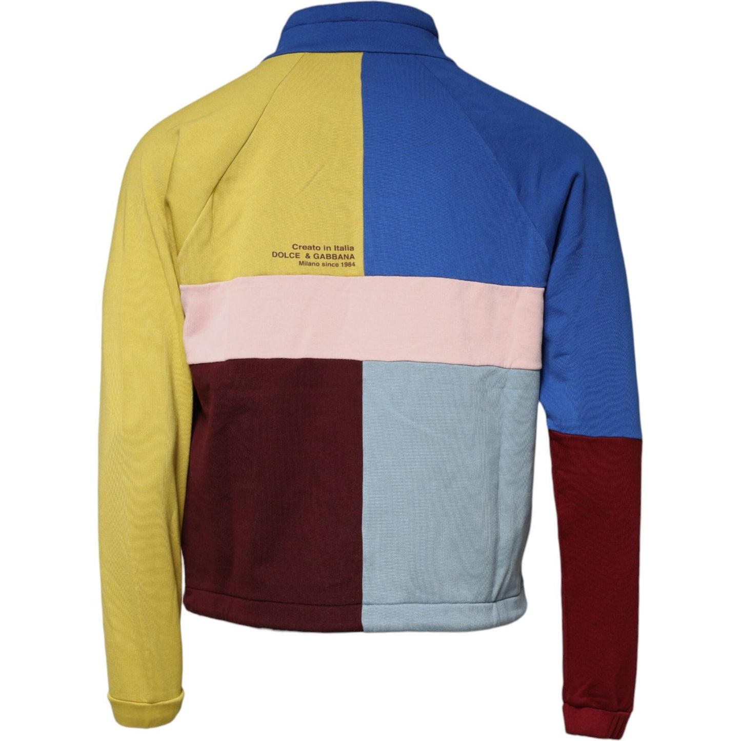 Dolce & Gabbana Multicolor Patchwork Men Sweatshirt Sweater TSH86966-46