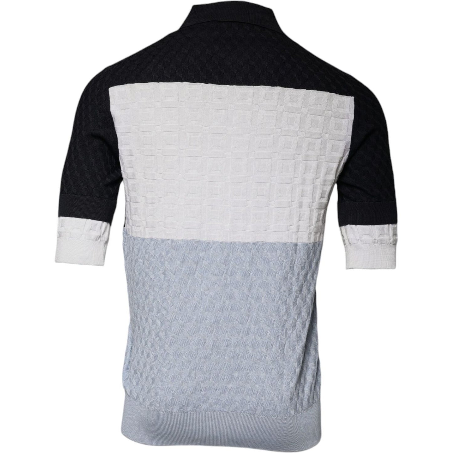 Dolce & Gabbana Multicolor Silk Button Down Collared T-shirt TSH86911-48