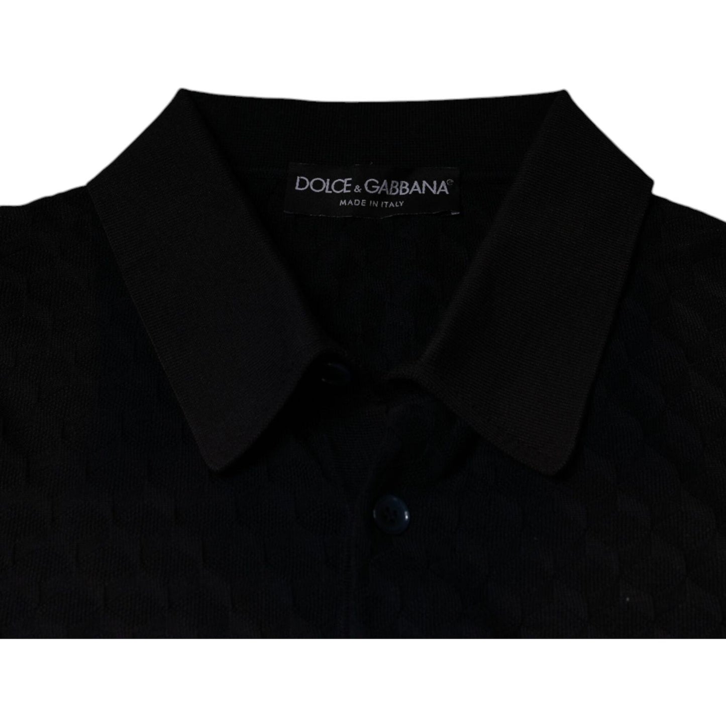 Dolce & Gabbana Multicolor Silk Button Down Collared T-shirt TSH86911-48