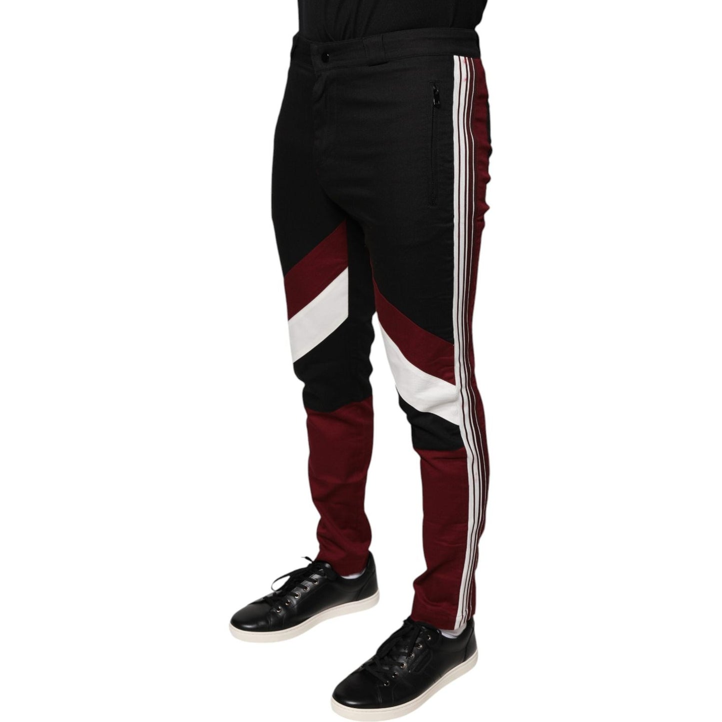Dolce & Gabbana Multicolor Stripe Skinny Cotton Pants PAN75560-48