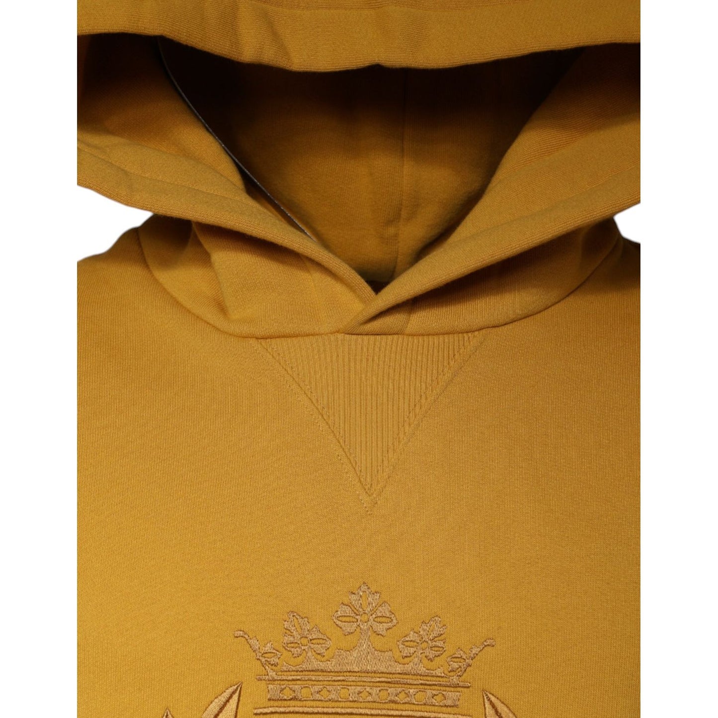 Dolce & Gabbana Mustard DG Hooded Men Sweatshirt Sweater TSH84511-44