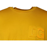Dolce & Gabbana Mustard Embossed Logo Crew Neck T-shirt TSH86913-56