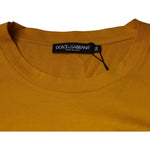 Dolce & Gabbana Mustard Embossed Logo Crew Neck T-shirt TSH86913-56