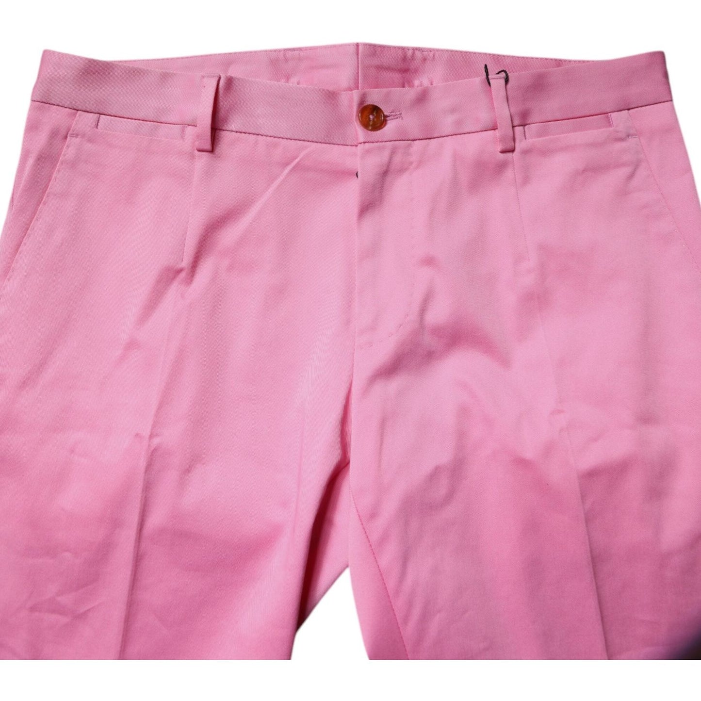 Dolce & Gabbana Pink Cotton Slim Fit Men Dress Formal Pants PAN75194-48