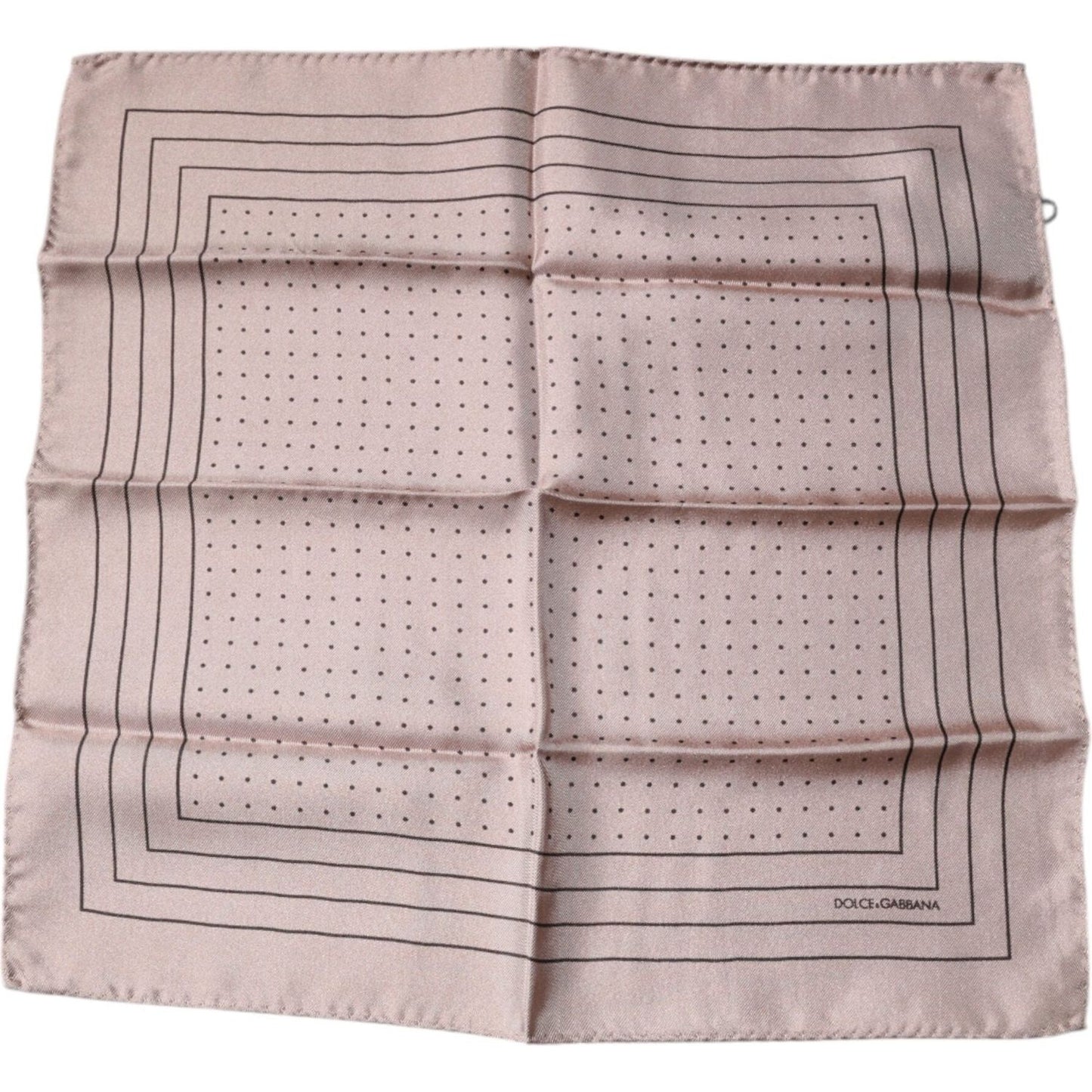 Dolce & Gabbana Dolce & Gabbana Pink Polka Dots Square Handkerchief Scarf MS7322