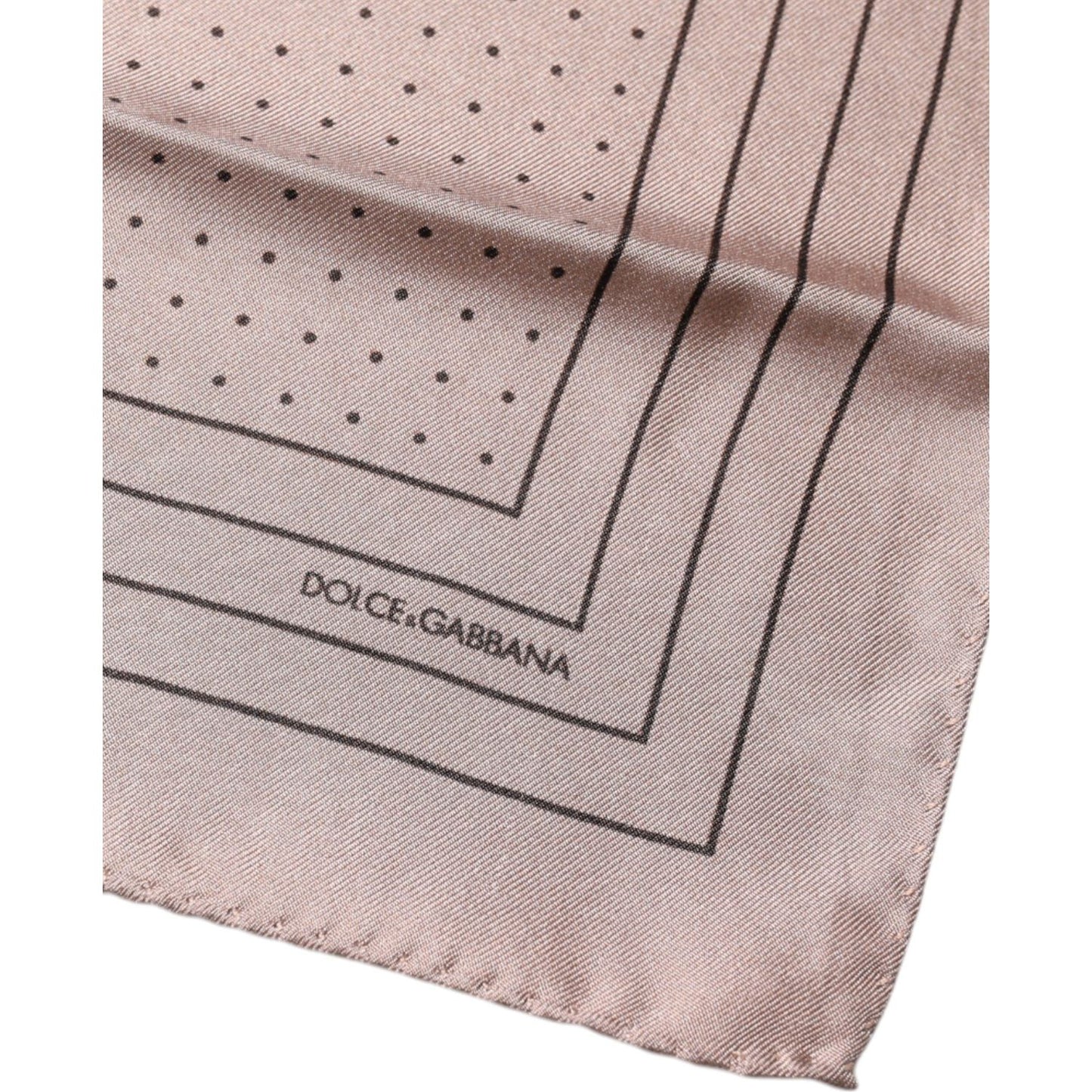 Dolce & Gabbana Dolce & Gabbana Pink Polka Dots Square Handkerchief Scarf MS7322