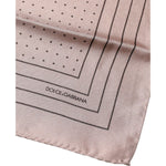 Dolce & Gabbana Dolce & Gabbana Pink Polka Dots Square Handkerchief Scarf MS7322