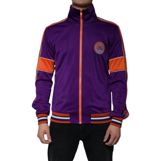 Dolce & Gabbana Purple Polyester Full Zip Long Sleeve Sweater TSH86612-46