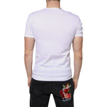 Dolce & Gabbana White Cotton V-neck Short Sleeves T-shirt TSH86872-44