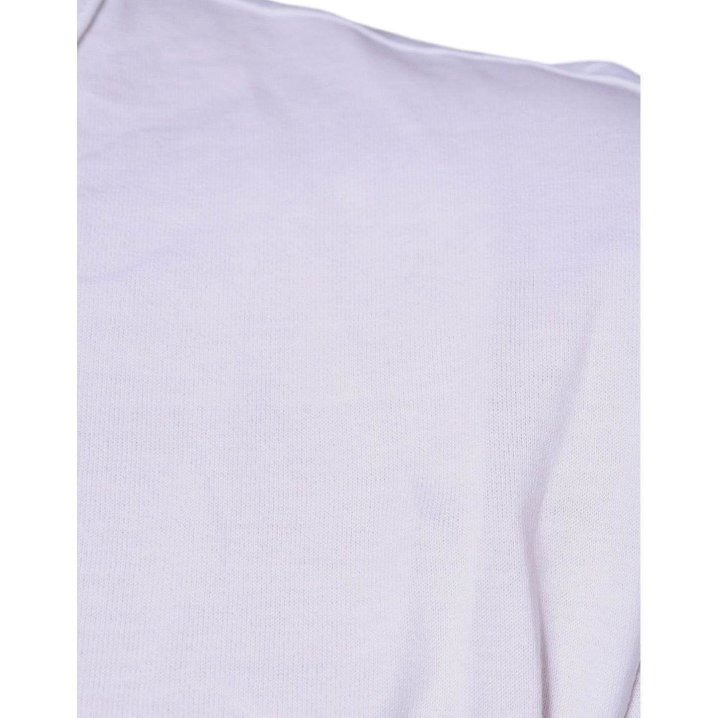 Dolce & Gabbana White Cotton V-neck Short Sleeves T-shirt TSH86872-44
