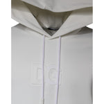 Dolce & Gabbana White DG Logo Hooded Men Sweatshirt Sweater TSH86973-44