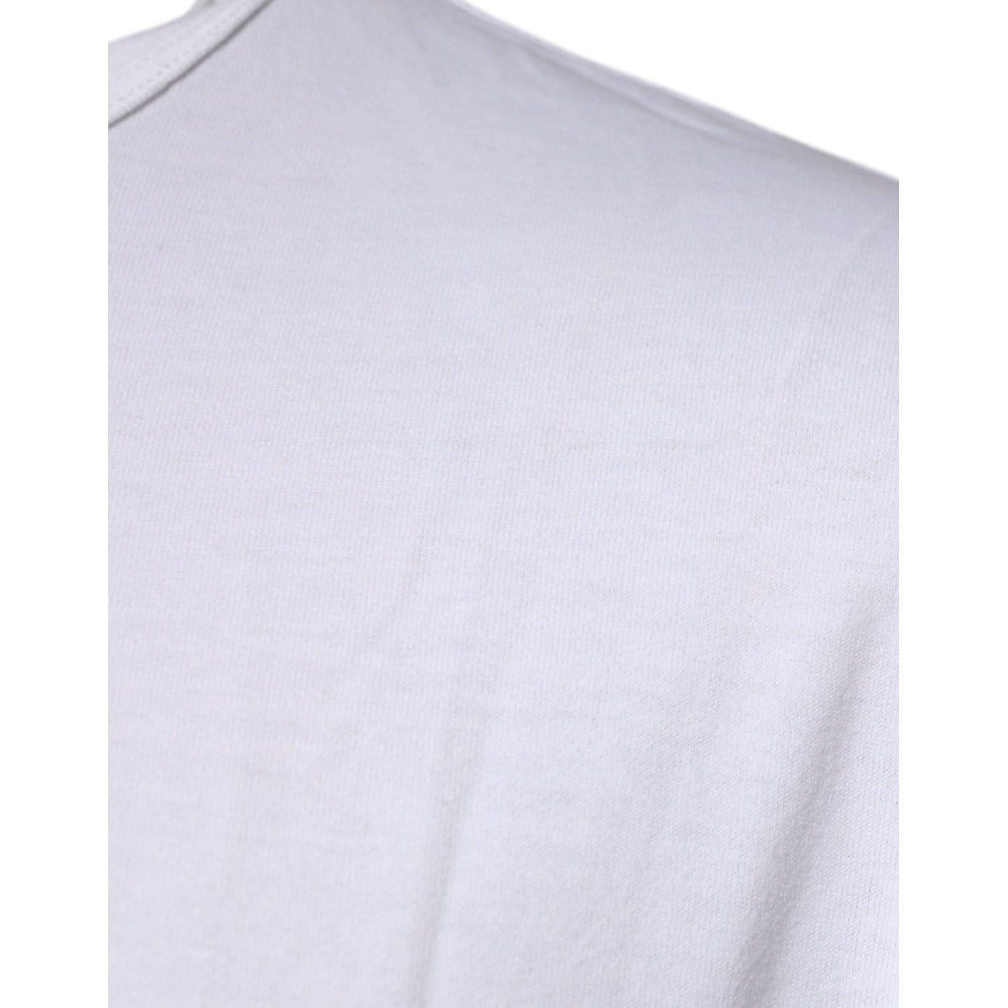 Dolce & Gabbana White Logo Embossed Cotton Crewneck T-shirt TSH28273-52