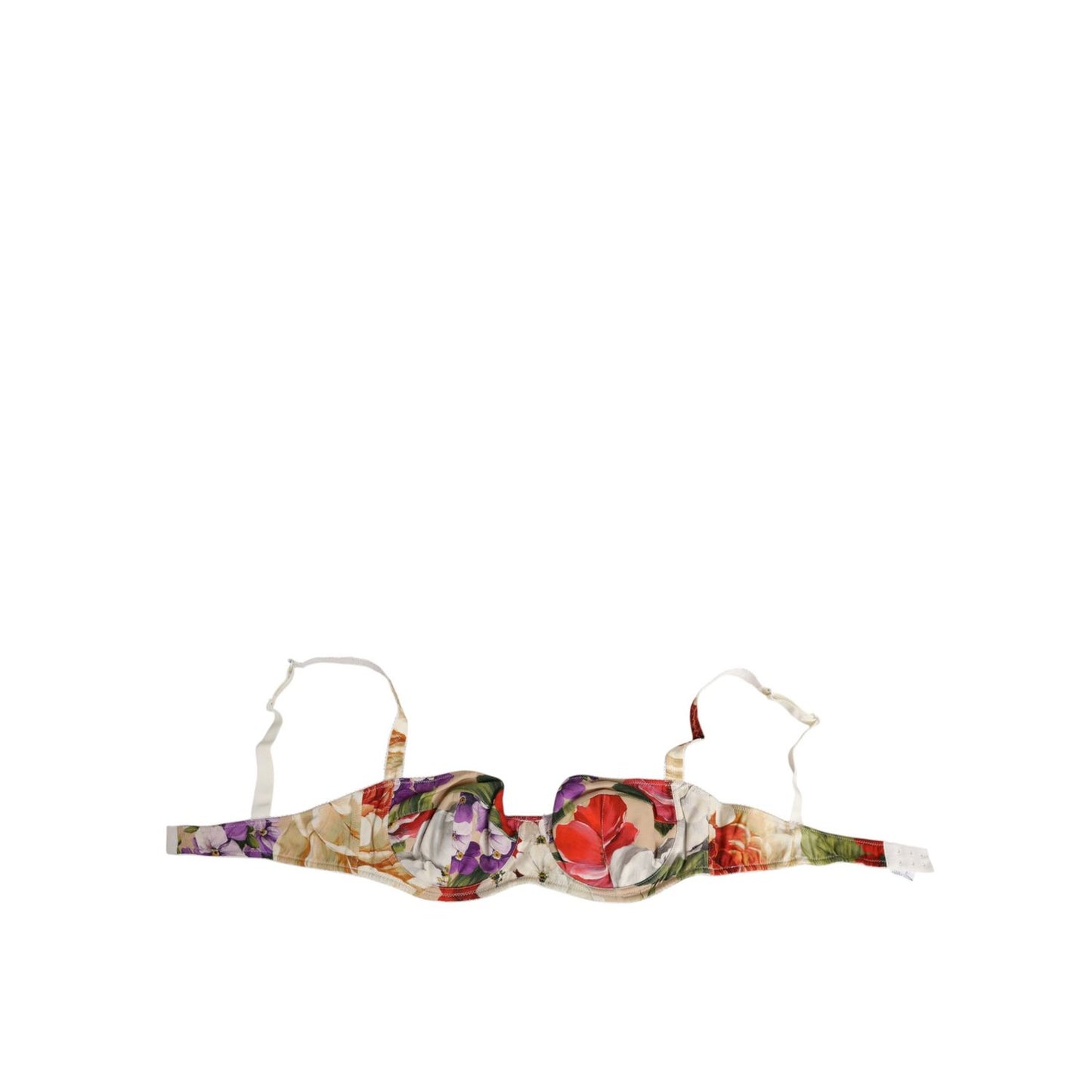 Dolce & Gabbana Floral Print Semi Padded Balconette Bra Underwear