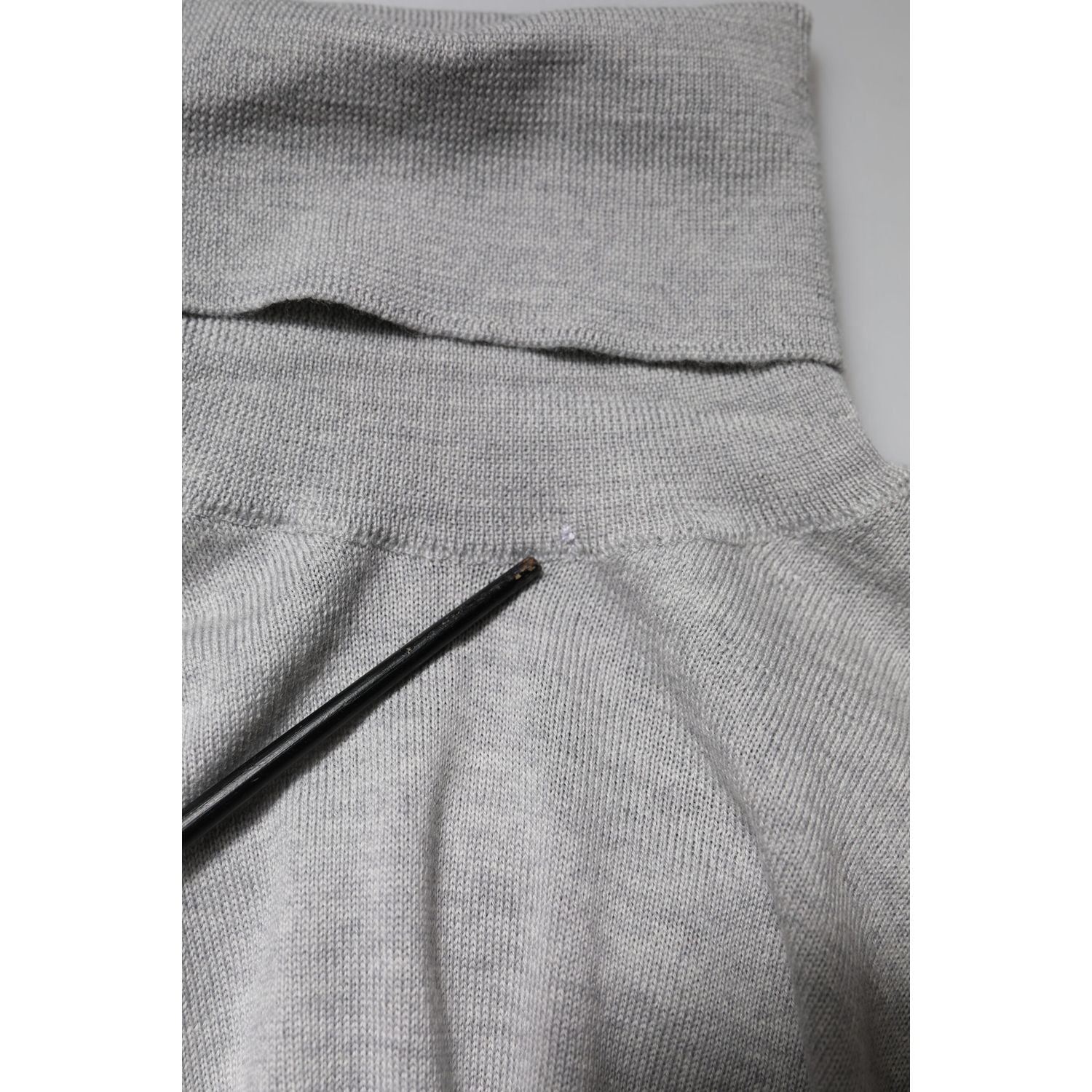 Dolce & Gabbana Gray Long Sleeve Turtleneck Pullover Sweater