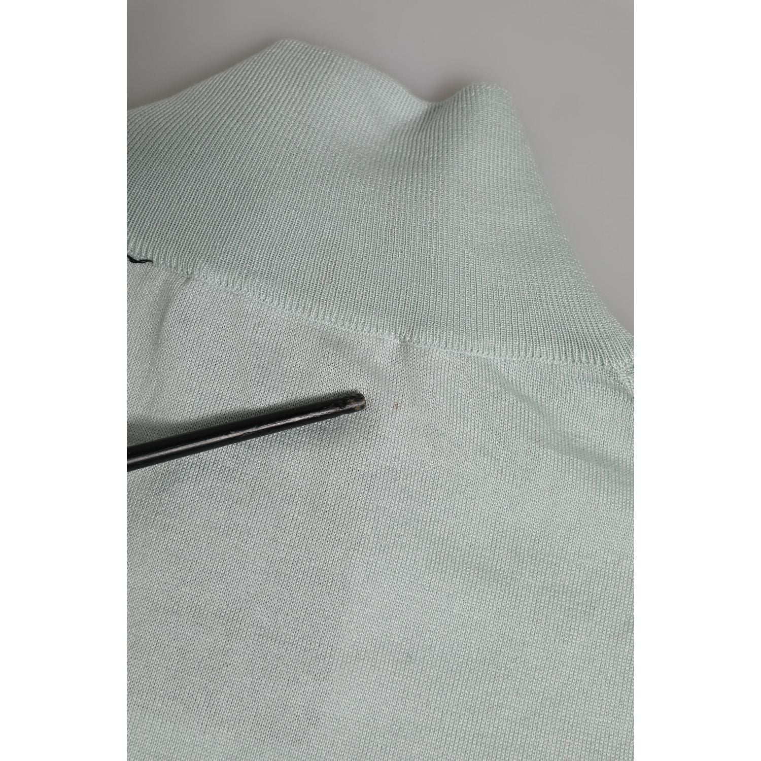 Dolce & Gabbana Gray Turtle Neck 3/4 Sleeves Pullover Top