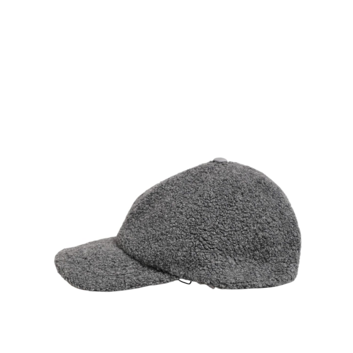 Dolce & Gabbana Gray Wool Fleece Rapper Men Baseball Capello Hat