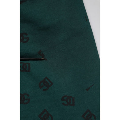 Dolce & Gabbana Green Logo Print Jogger Men Sweatpants Pants