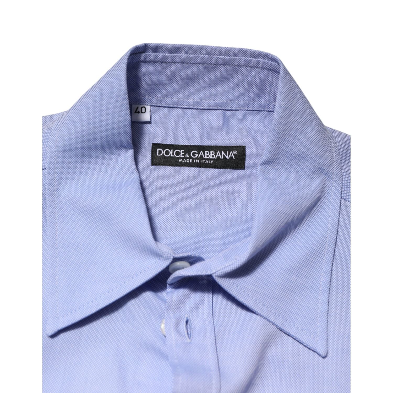 Dolce & Gabbana Light Blue Cotton Teddy Bear Long Sleeve Shirt