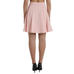 Dolce & Gabbana Light Powder Rose Viscose Pleated Skirt