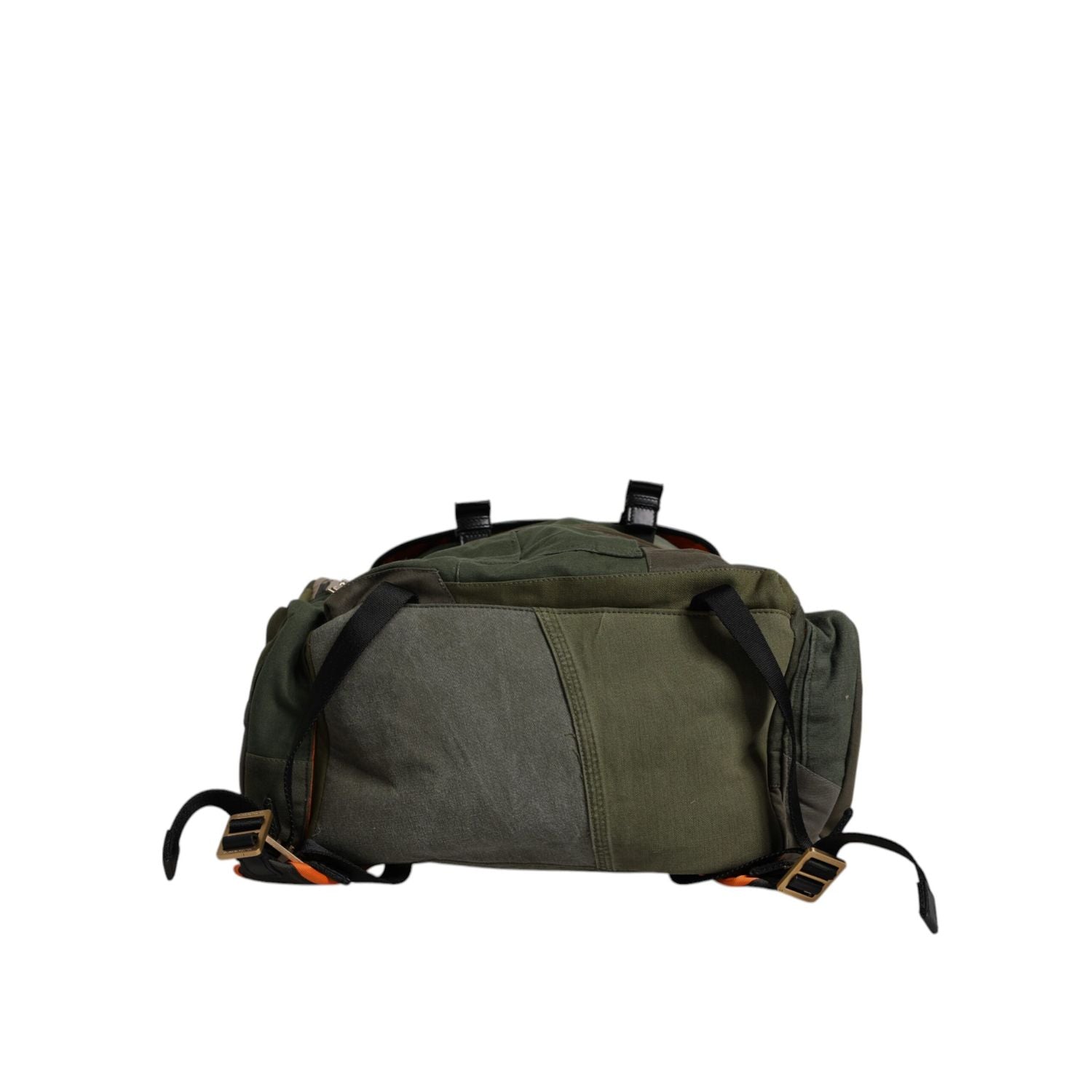 Dolce & Gabbana Military Green Patchwork Travel Backpack Bag