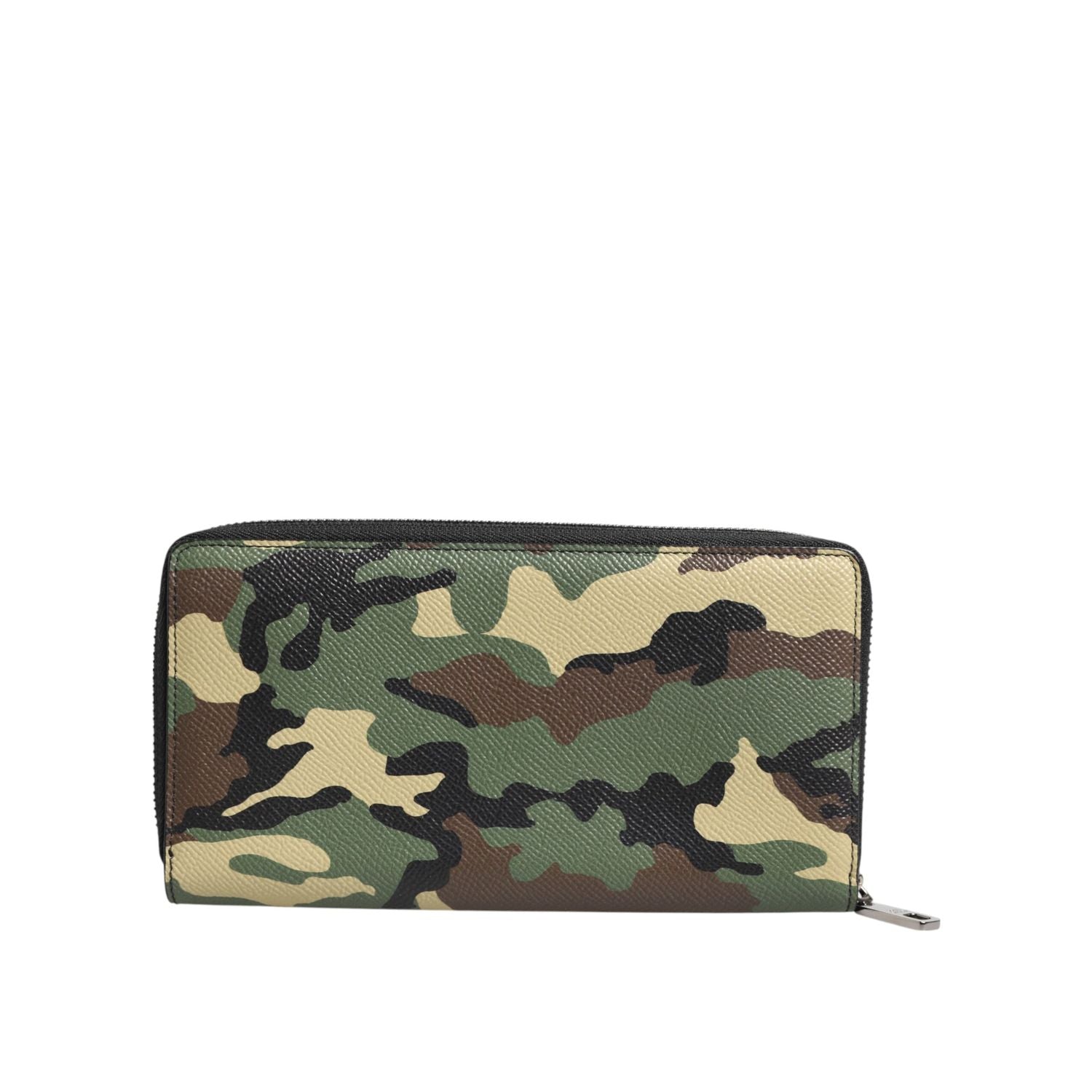 Dolce & Gabbana Multicolor Camouflage Logo Zip Around Continental Wallet