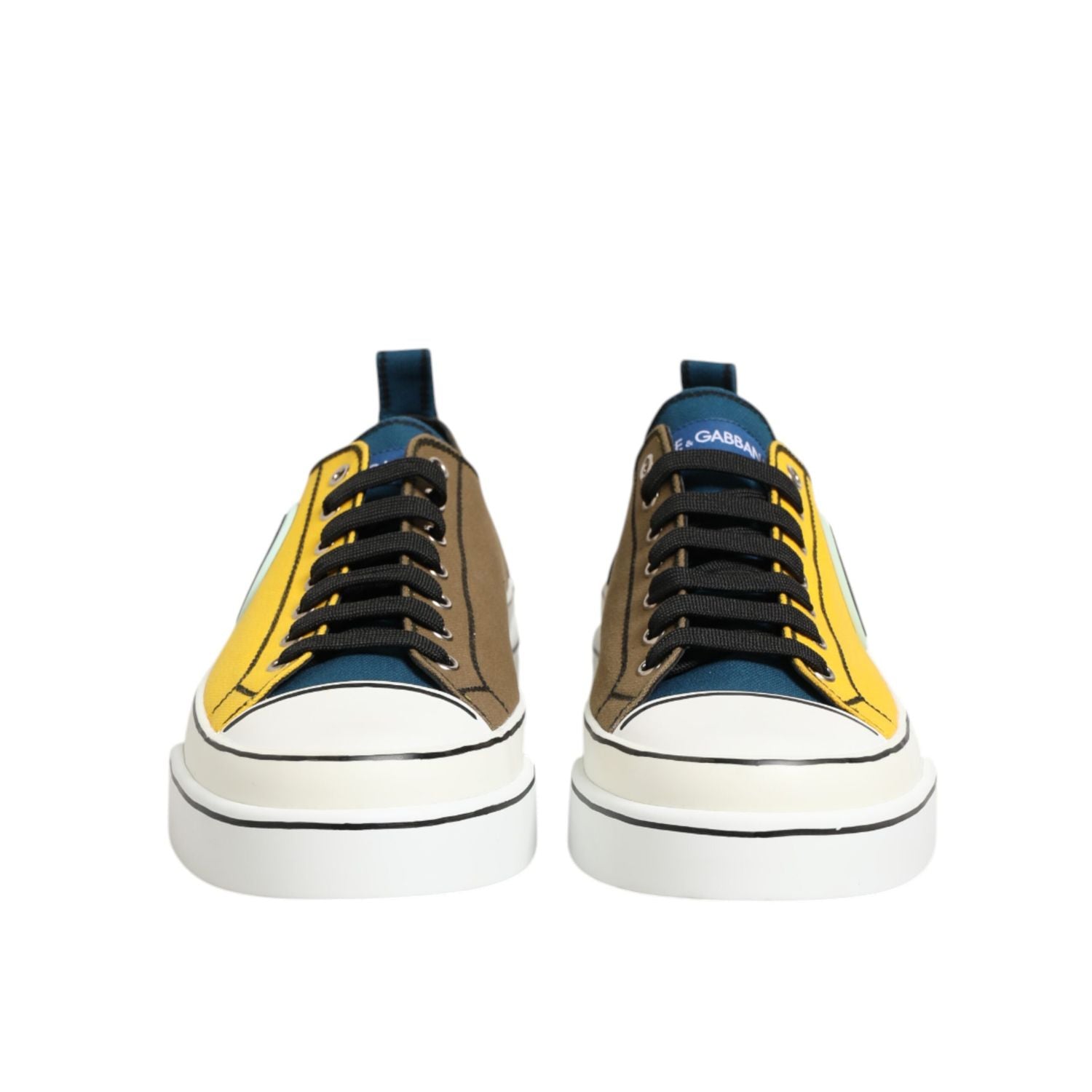 Dolce & Gabbana Multicolor Cotton Logo Low Top Sneakers Shoes