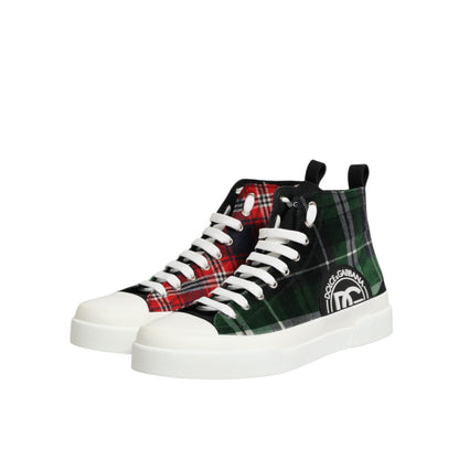 Dolce & Gabbana Multicolor DG Logo Men High Top Sneakers Shoes