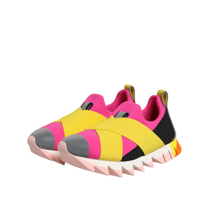 Dolce & Gabbana Multicolor Neoprene Elastic Ibiza Sneakers Shoes