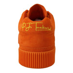 Dolce & Gabbana Orange Leather P.j. Tucker Men Sneakers Shoes
