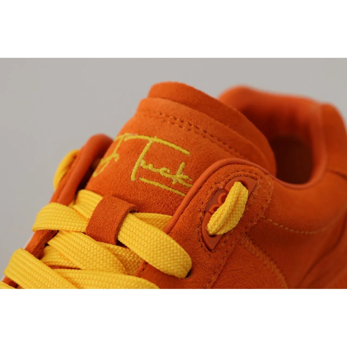 Dolce & Gabbana Orange Leather P.j. Tucker Men Sneakers Shoes