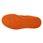 Dolce & Gabbana Orange Leather P.j. Tucker Men Sneakers Shoes