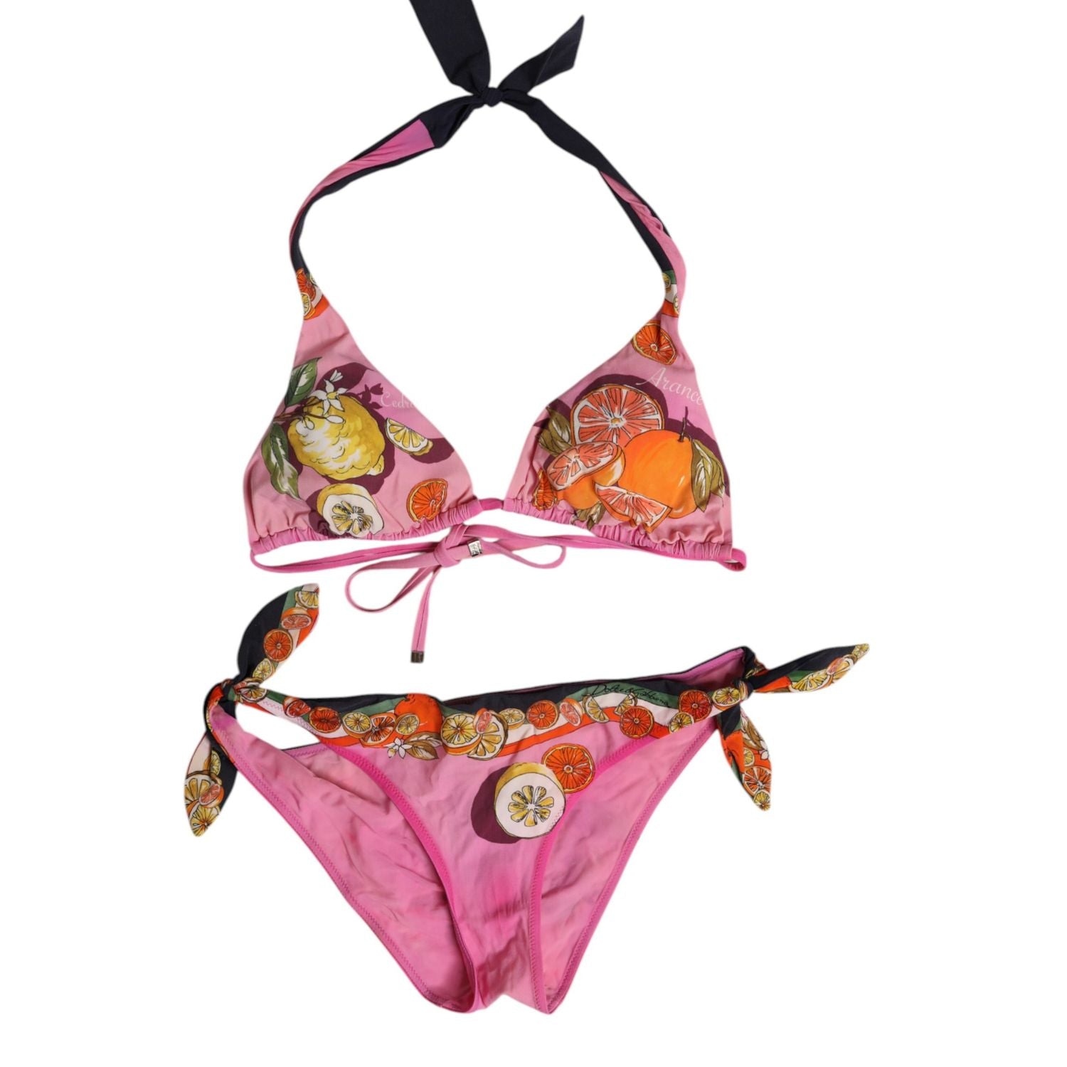 Dolce & Gabbana Pink Printed Swimsuit 2 Piece Top Bottom Swimwear