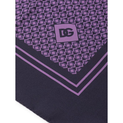 Dolce & Gabbana Purple Silk Pocket Square