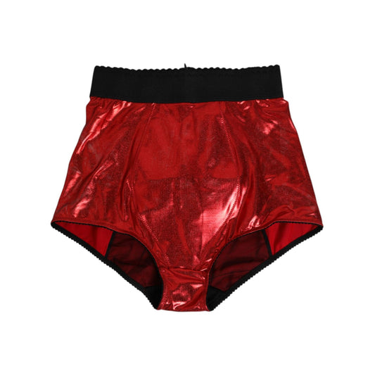 Dolce & Gabbana Red Polyester High Waist Girdle Women Underwear