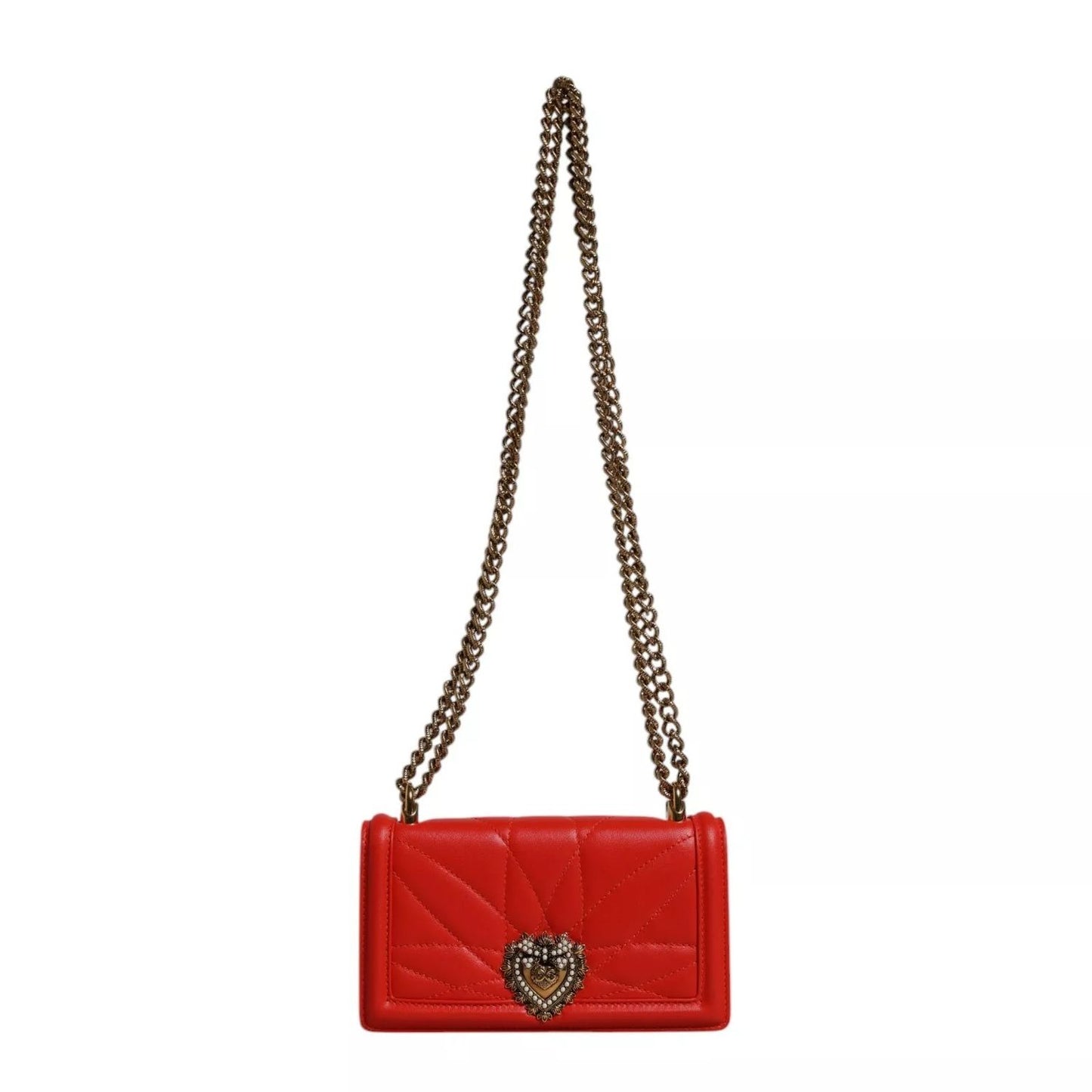 Dolce & Gabbana Red Quilted Devotion Crossbody 11 PRO Phone case bag